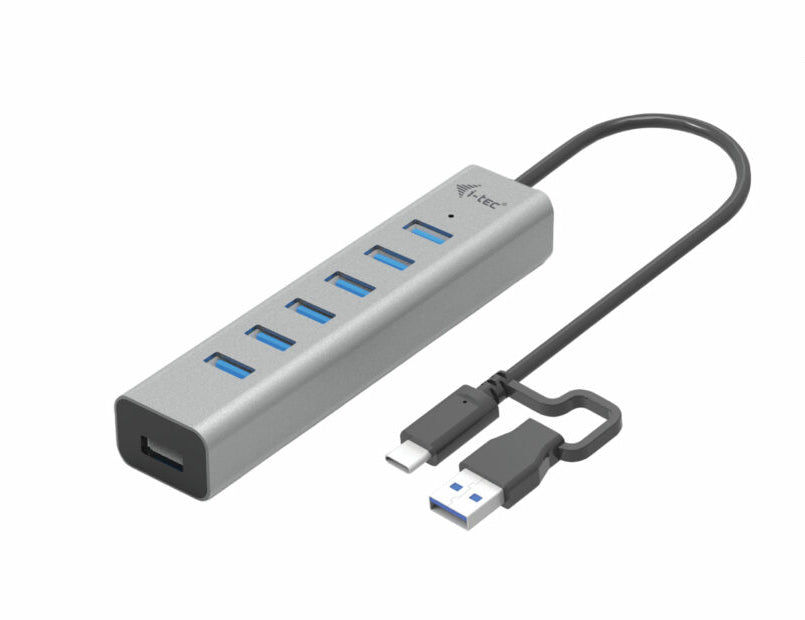 i-tec C31HUBMETAL703 hub de interfaz USB 3.2 Gen 1 (3.1 Gen 1) Type-C 5000 Mbit/s Gris