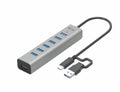 i-tec C31HUBMETAL703 hub de interfaz USB 3.2 Gen 1 (3.1 Gen 1) Type-C 5000 Mbit/s Gris