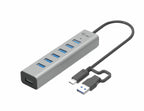 i-tec C31HUBMETAL703 hub de interfaz USB 3.2 Gen 1 (3.1 Gen 1) Type-C 5000 Mbit/s Gris