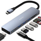 Benfei 000307GREY hub de interfaz USB Type-C 5000 Mbit/s gris