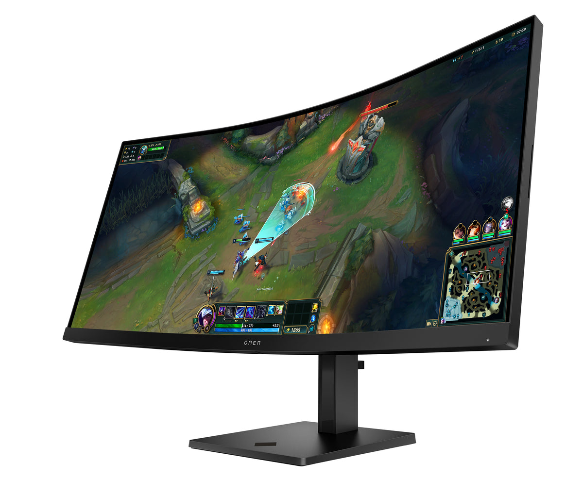 HP OMEN 34 inch WQHD 180Hz Curved Gaming Monitor - 34c G2 pantalla para PC 86,4 cm (34") 3440 x 1440 Pixeles Wide Quad HD LCD Negro (5)