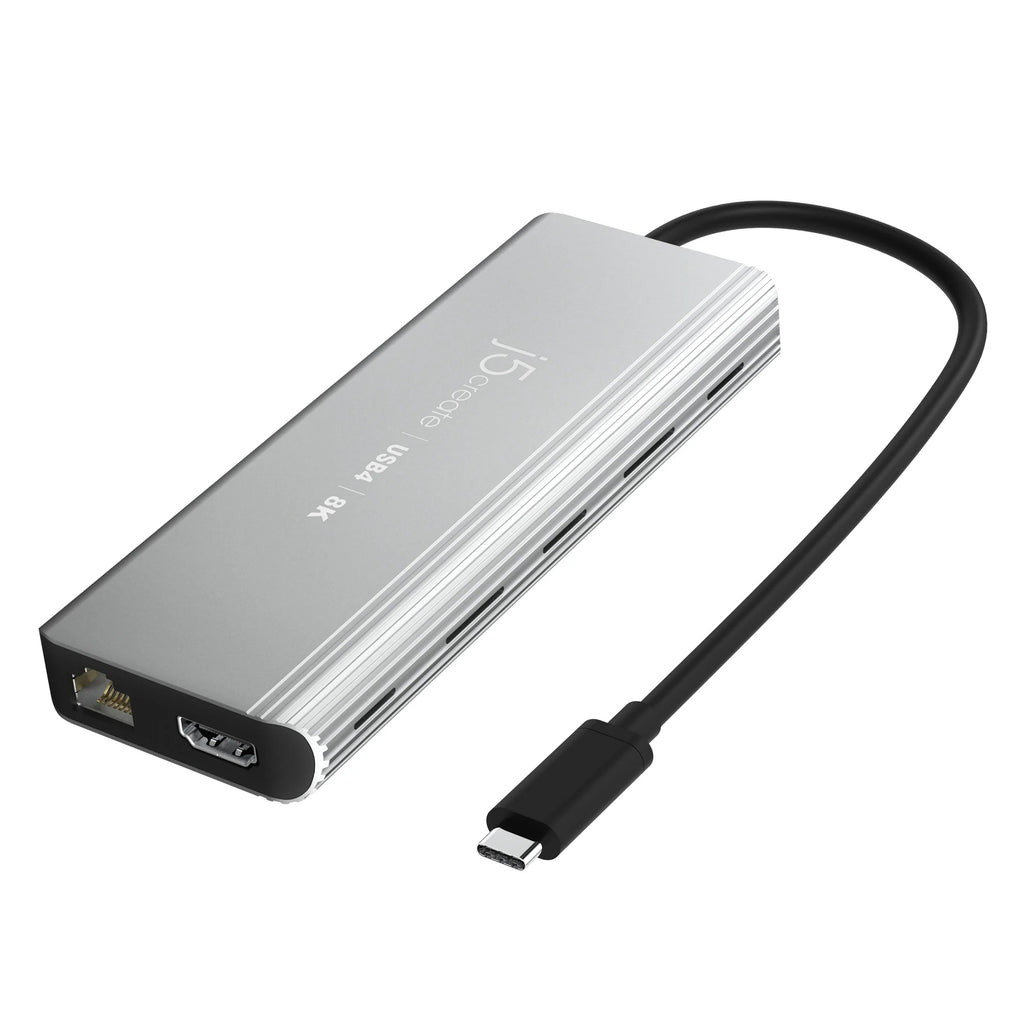 j5create JCD403-N hub de interfaz USB Tipo C 10000 Mbit/s Gris (2)
