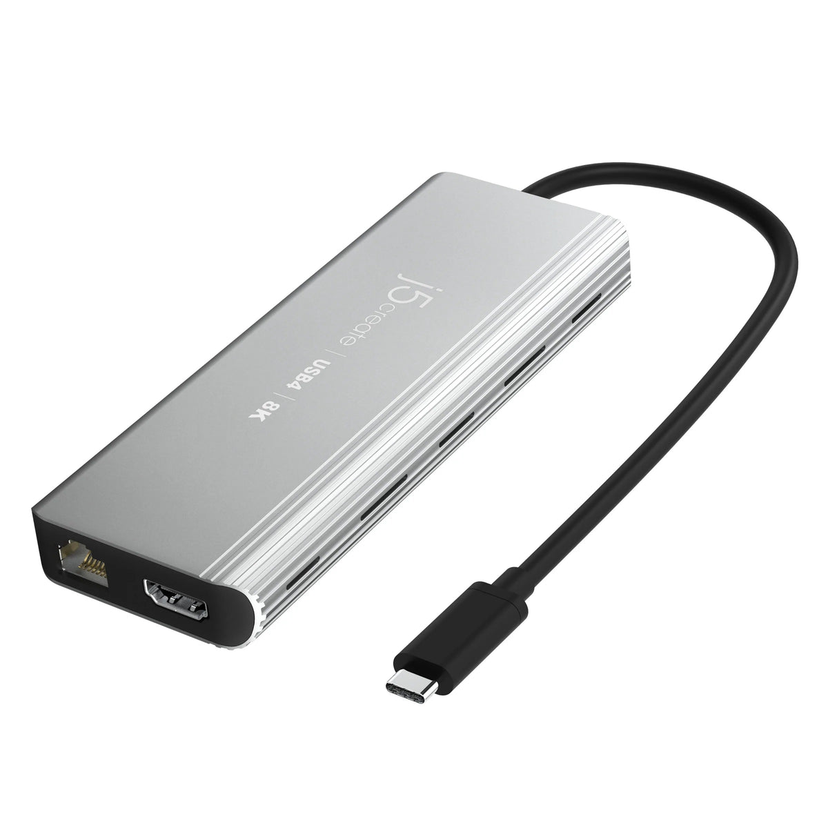 j5create JCD403-N hub de interfaz USB Tipo C 10000 Mbit/s Gris (2)