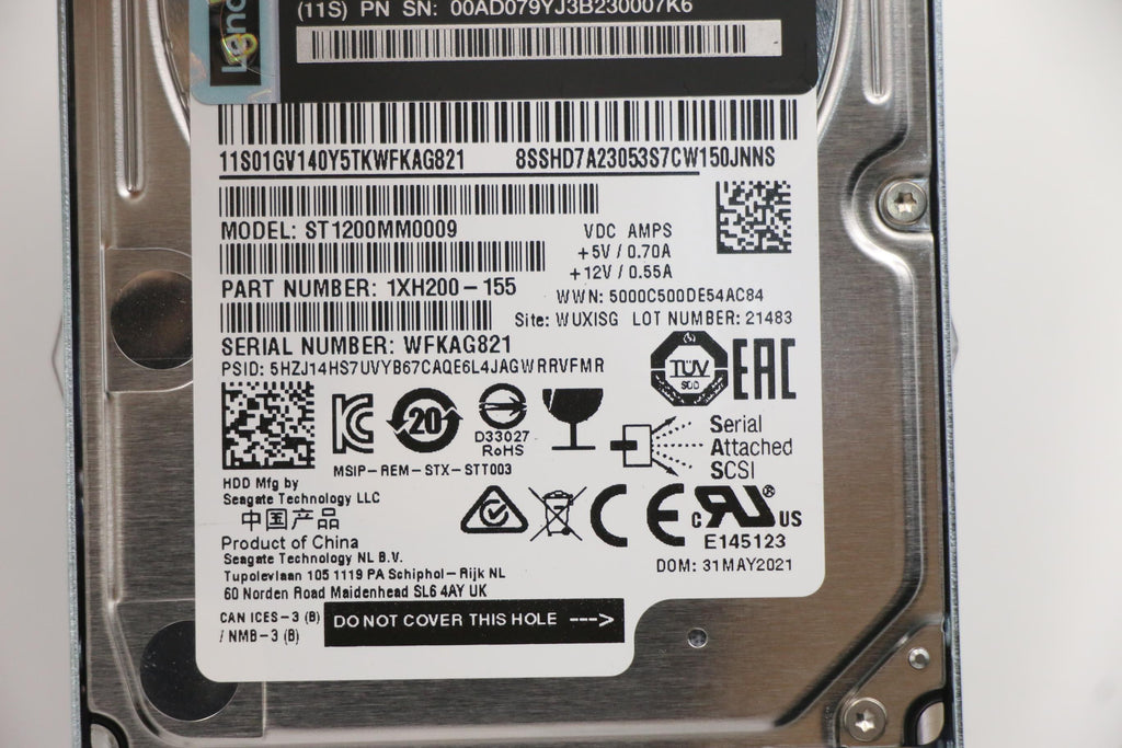 IBM 1.2TB SAS 2.5" G2HS HDD 00AD076-RFB – Reacondicionado