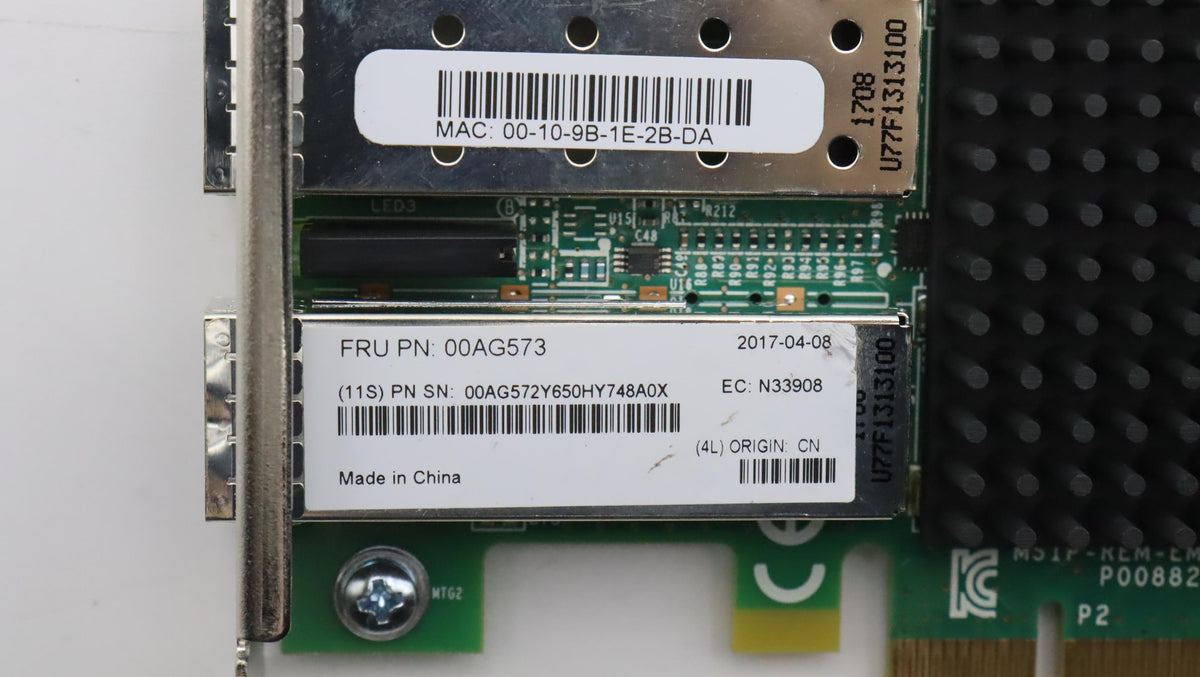 IBM Emulex VFA5.2 2x10 GbE SFP+ 00AG573-RFB – Reacondicionado