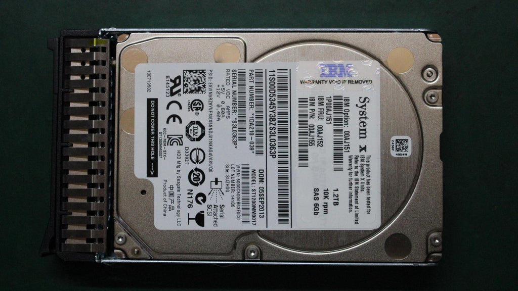 IBM HDD_ASM 1.2TB10KSEDG3F 00AJ152-RFB – Reacondicionado