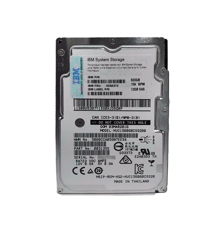 IBM 600GB 2.5 inch SAS 15K HDD 00AK374-RFB – Reacondicionado (2)