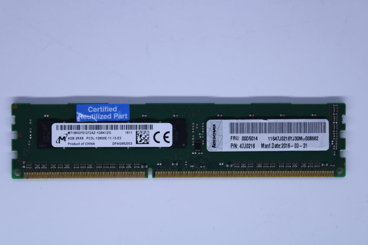 4GB (1x4GB, 2Rx8, 1.35V)