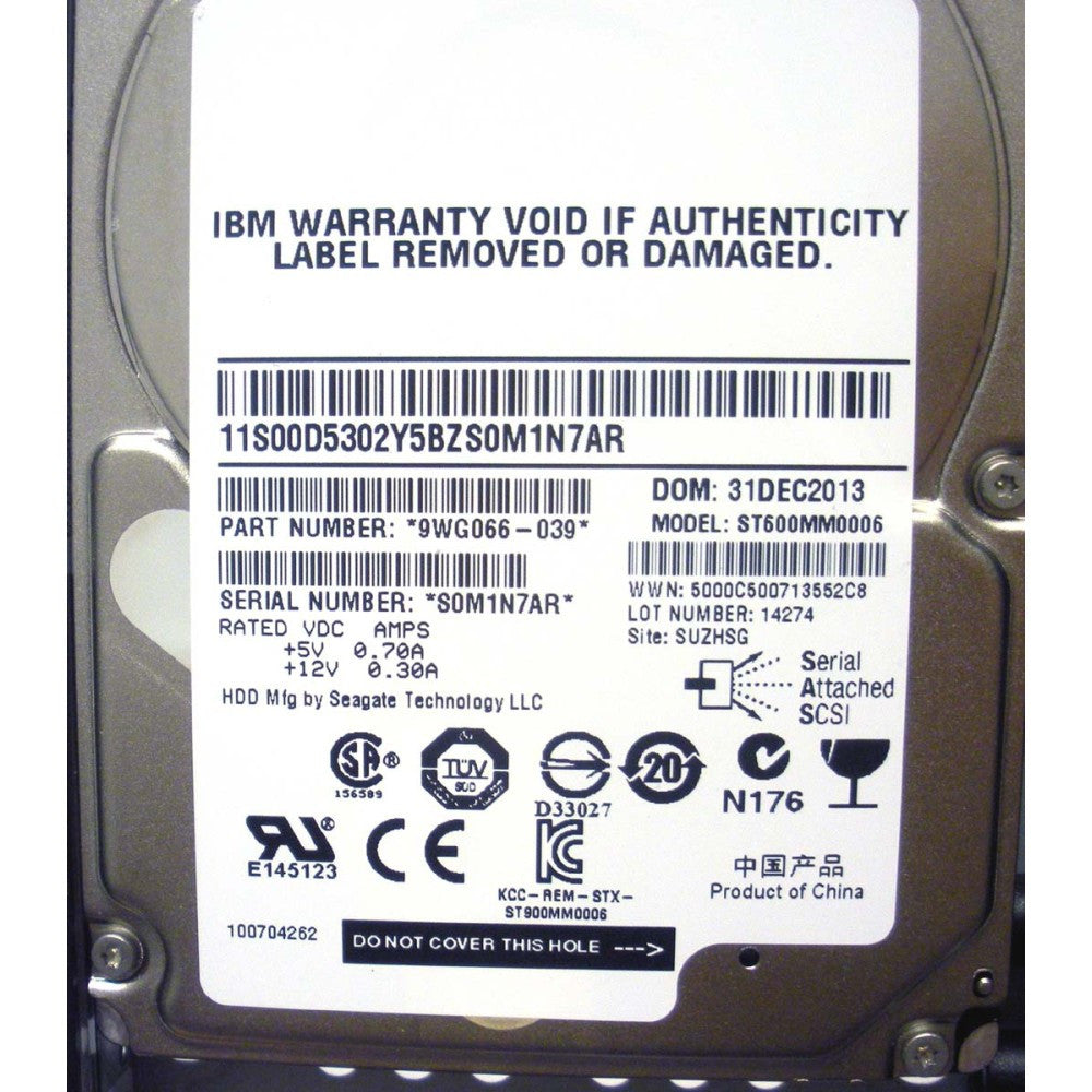 IBM 600GB 6G 15MM SAS 10K HDD 00D5302-RFB – Reacondicionado (3)