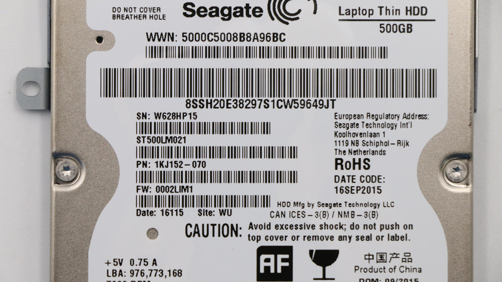 500GB 7200RPM SATA 2.5-inch