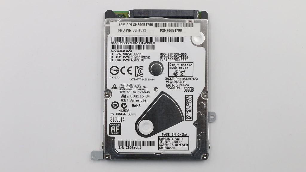 500GB internal hard drive,