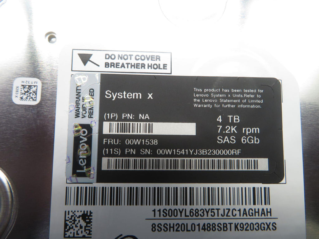 IBM 4TB 7.2K 6G 3.5INCH NHP SAS 00W1538-RFB – Reacondicionado