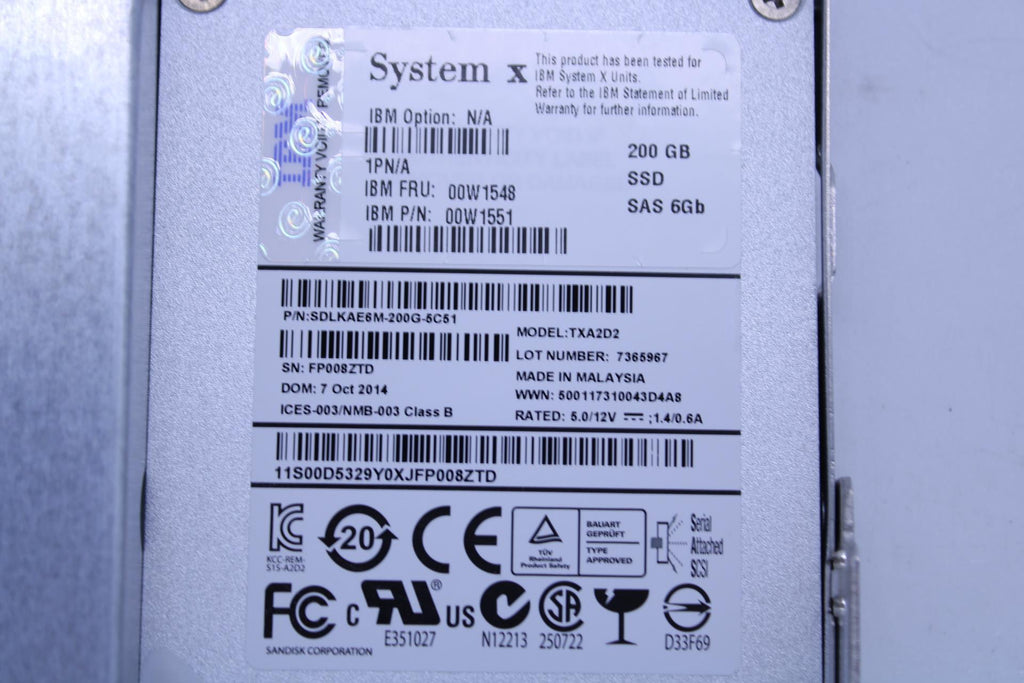IBM HDD_ASM GRNx 200GB 00W1548-RFB – Reacondicionado