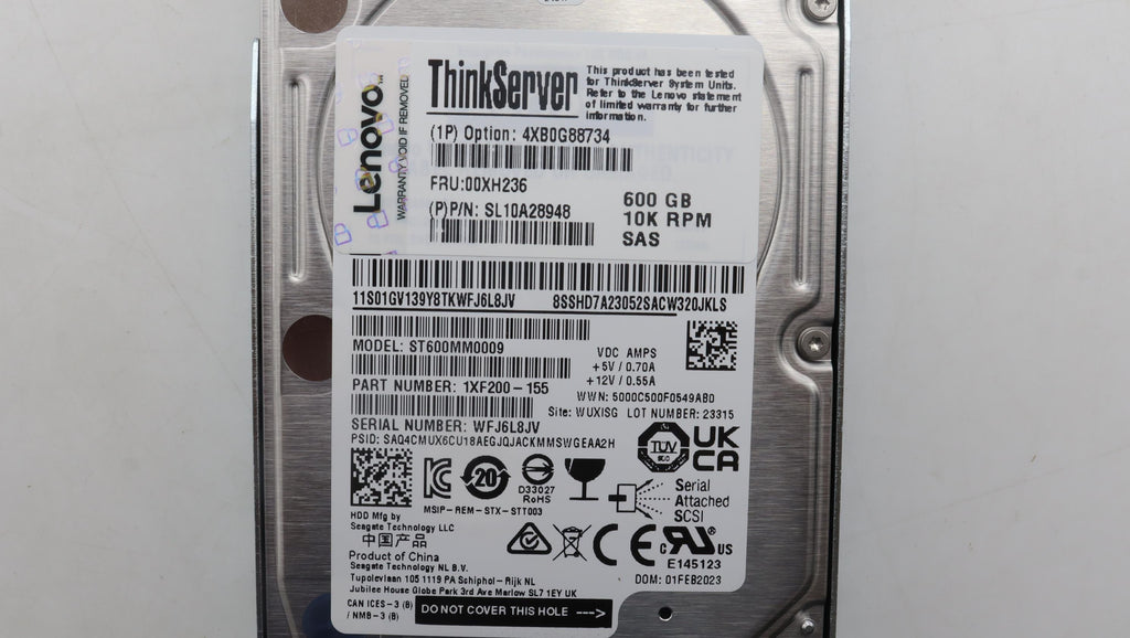 600GB 2.5" SAS 10K Hot Swap