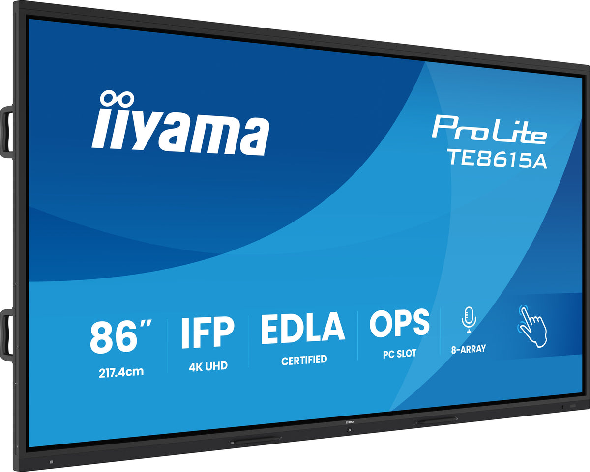 iiyama TE8615A-B2AG pantalla de señalización Diseño de quiosco 2,17 m (85.6") Wifi 550 cd / m² 4K Ultra HD Negro Pantalla táctil Procesador incorporado Android 24/7 (2)