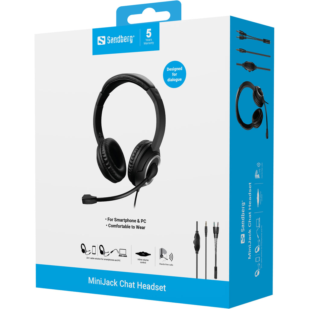 Sandberg 126-15 auricular y casco Auriculares Alámbrico Diadema Llamadas/Música Negro (6)