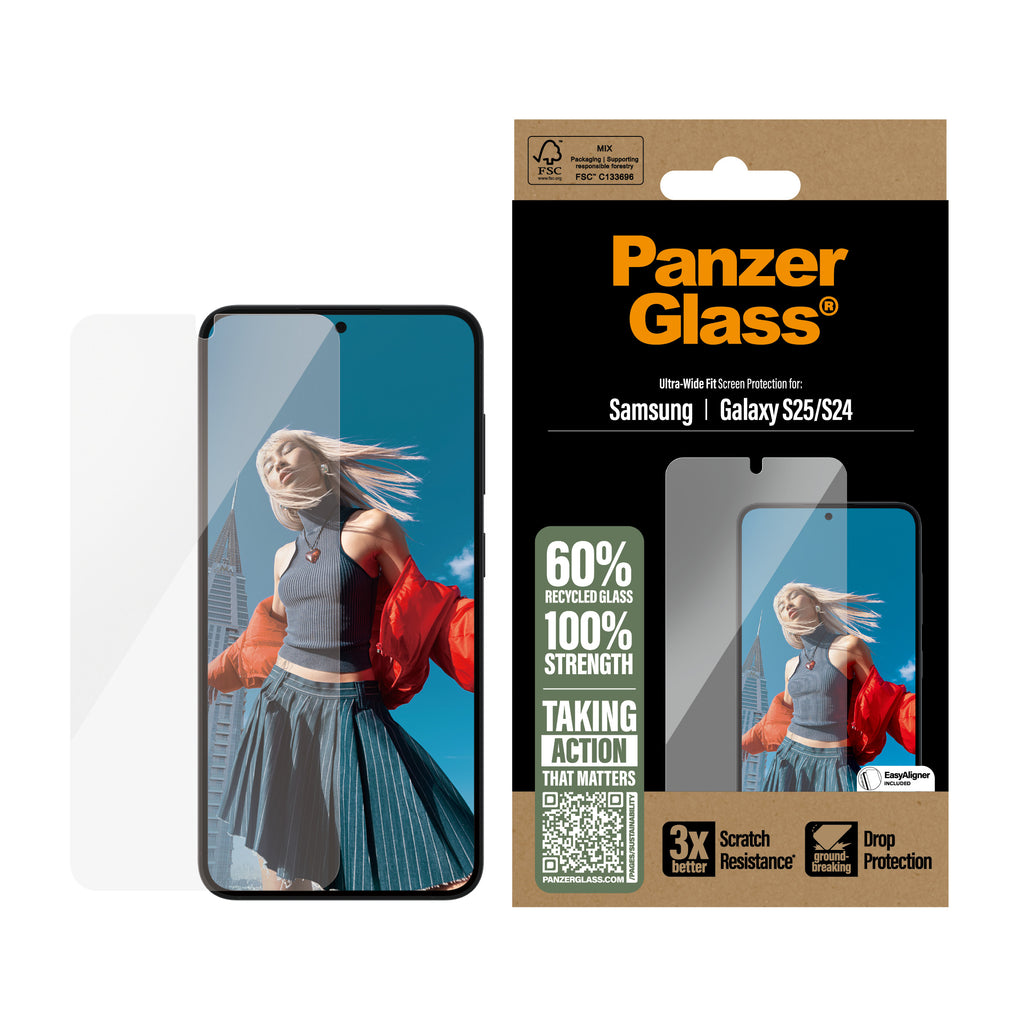 PanzerGlass ® Screen Protector Samsung Galaxy S25 | S24 | Ultra-Wide Fit Protector de pantalla 1 pieza(s) (2)