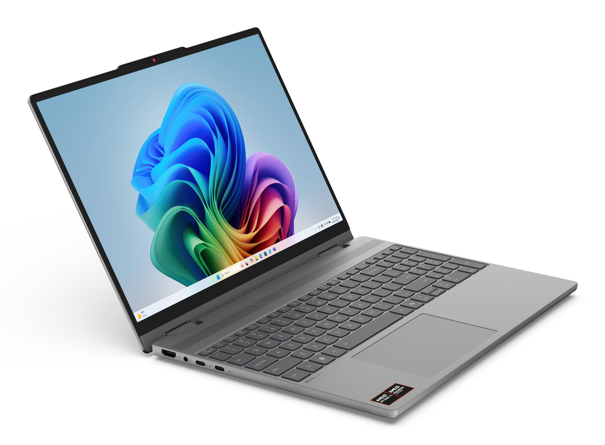 Lenovo IdeaPad 5 2-in-1 15AGP11 Copilot+ PC AMD Ryzen AI 7 445 Híbrido (2-en-1) 38,9 cm (15.3") Pantalla táctil WUXGA 16 GB DDR5-SDRAM 1 TB SSD Wi-Fi 7 (802.11be) Windows 11 Home Gris Alemán (4)