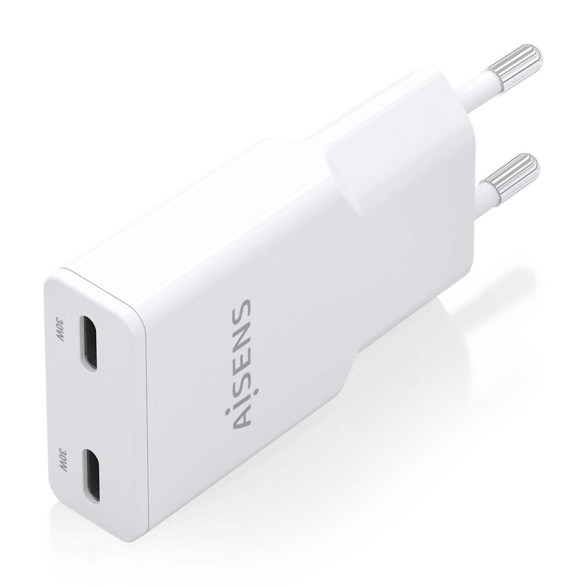 AISENS ASCH-30W2P048-W cargador de dispositivo móvil Cámara digital, MP3, MP4, Teléfono móvil, Navegante, Portátil, Consola de juegos portátil, Smartphone, Tableta, Universal Blanco Corriente alterna Carga rápida Interior (3)
