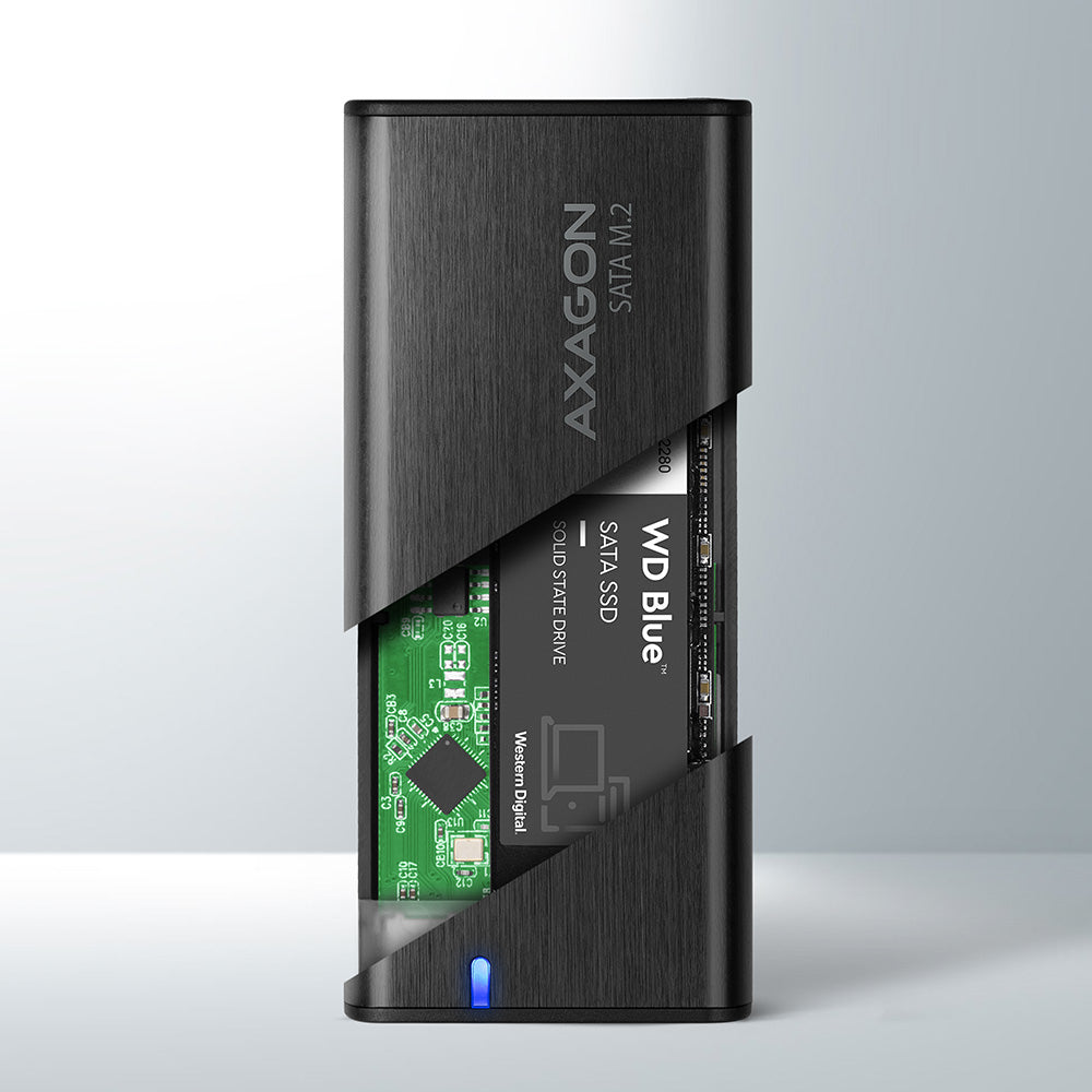 Axagon EEM2-SBC externes Gehäuse für M.2 SSDs USB-C 3.2 Gen 2 - schwarz Caja externa para unidad de estado sólido (SSD) Negro (4)