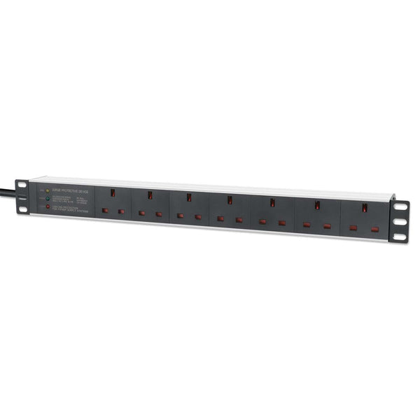 Intellinet 715300 unidad de distribución de energía (PDU) 7 salidas AC 1U Negro, Blanco