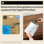 HP 937e EvoMore Cyan Original Ink Cartridge cartucho de tinta 1 pieza(s) Alto rendimiento (XL) (5)