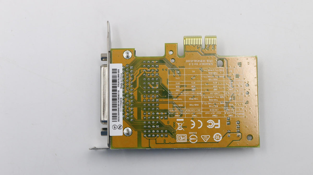 PCIEx1 4 Serial Card LP