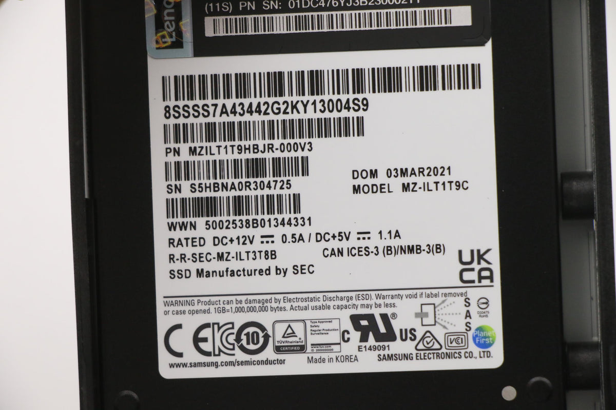 Storage 1.6TB 3DWD 2.5in SAS