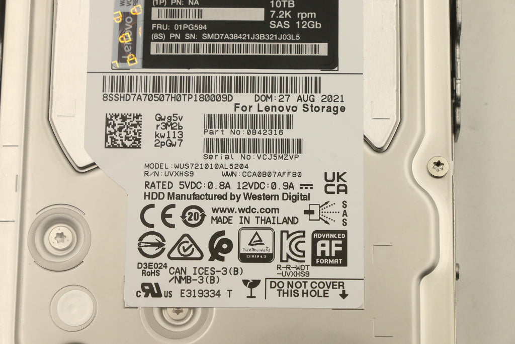 10TB 7.2K 12Gbps 3.5" SAS HDD