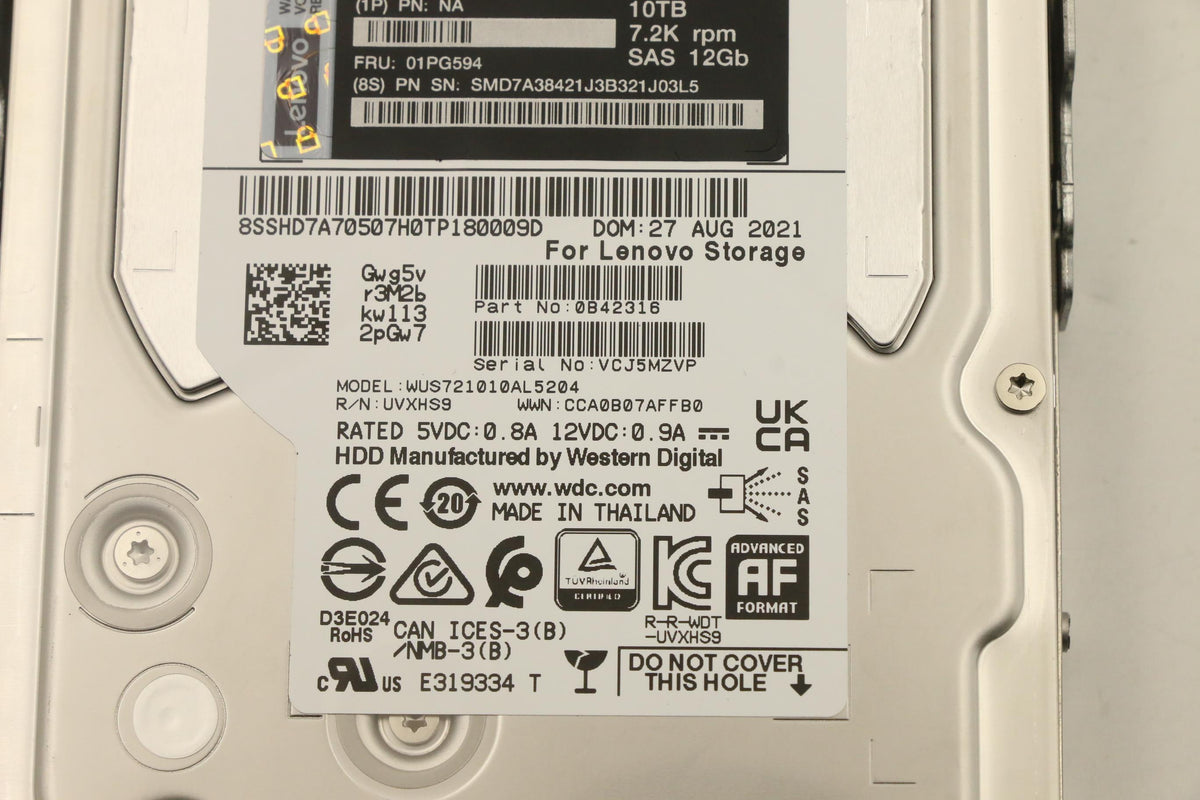 10TB 7.2K 12Gbps 3.5" SAS HDD