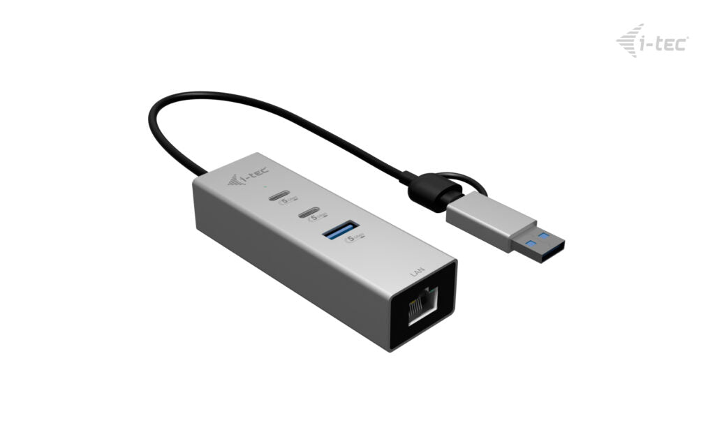 i-tec CAMETALG325HUB hub de interfaz USB 3.2 Gen 1 (3.1 Gen 1) Type-A + Type-C 5 Mbit/s Plata (2)