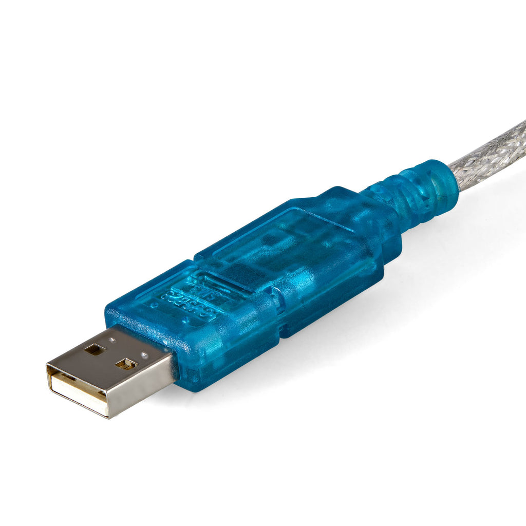 StarTech.com ICUSB232SM3 cambiador de género para cable DB-9 USB 2.0 A Azul, Transparente (3)