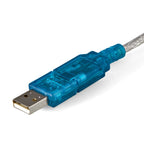 StarTech.com ICUSB232SM3 cambiador de género para cable DB-9 USB 2.0 A Azul, Transparente (3)