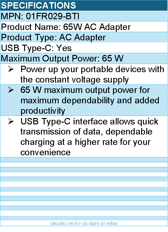 Adaptador de CA de 65W para Lenovo 01FR029 (2)