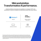 HP Z2 G1a Wolf Pro Security Edition Copilot+ PC AMD Ryzen AI Max+ PRO PRO 395 128 GB LPDDR5x-SDRAM 2 TB SSD Windows 11 Pro Mini PC Workstation AI Workstation, AI PC Black (9)