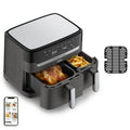 Tefal Dual Easy Fry & Grill EY905B Doble 8,3 L Independiente 2700 W Freidora de aire caliente Gris
