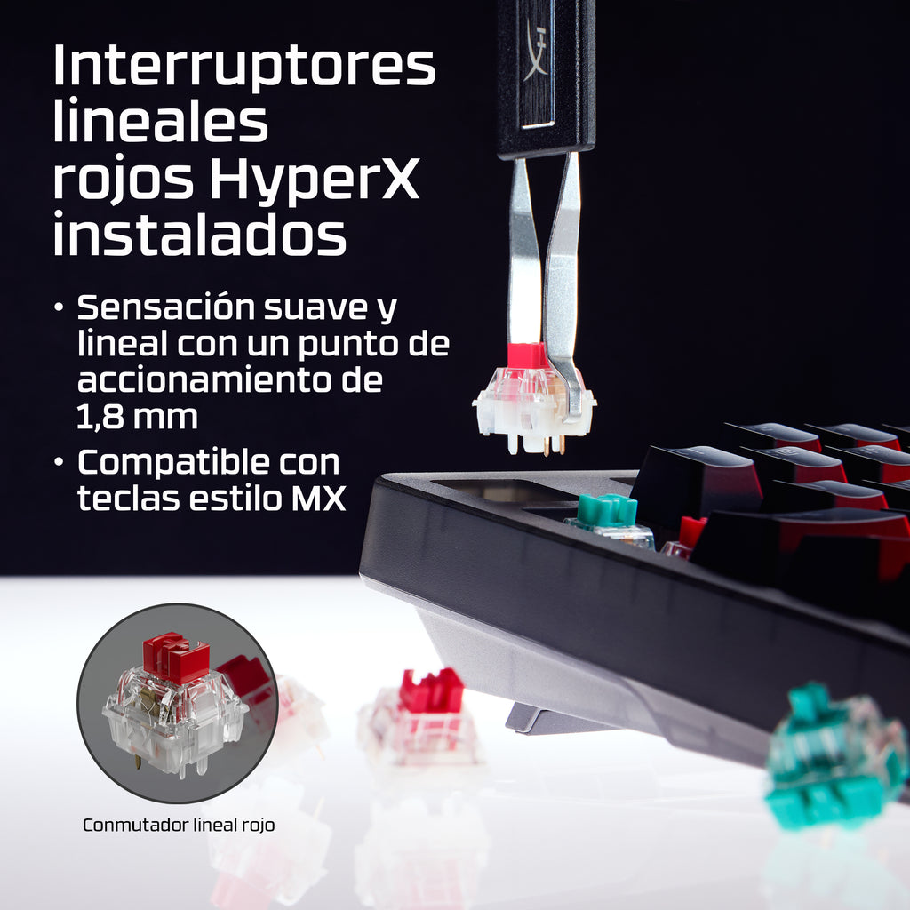 HyperX Origins 2 1800 teclado Juego USB Negro (8)