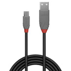 Lindy 36734 cable USB USB 2.0 3 m USB A Micro-USB B 0,48 Gbit/s Negro, Gris (3)