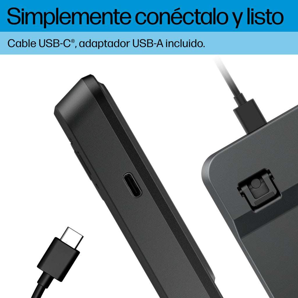 HP 405 Backlit Wired Keyboard teclado Oficina USB Negro (6)