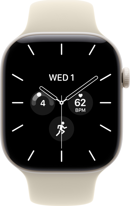 42 mm 64 GB, pearl white ceramic, reloj inteligente con pulsera deportiva, goma, arena (2)