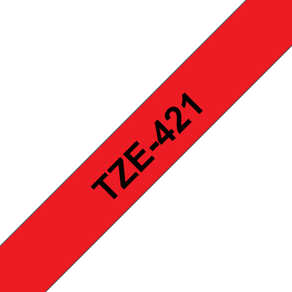 Brother TZE-421 cinta para impresora de etiquetas Negro sobre rojo (2)