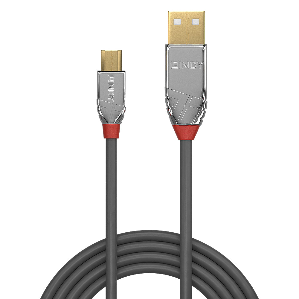 Lindy 36650 cable USB USB 2.0 0,5 m USB A Micro-USB B 0,48 Gbit/s Gris (3)