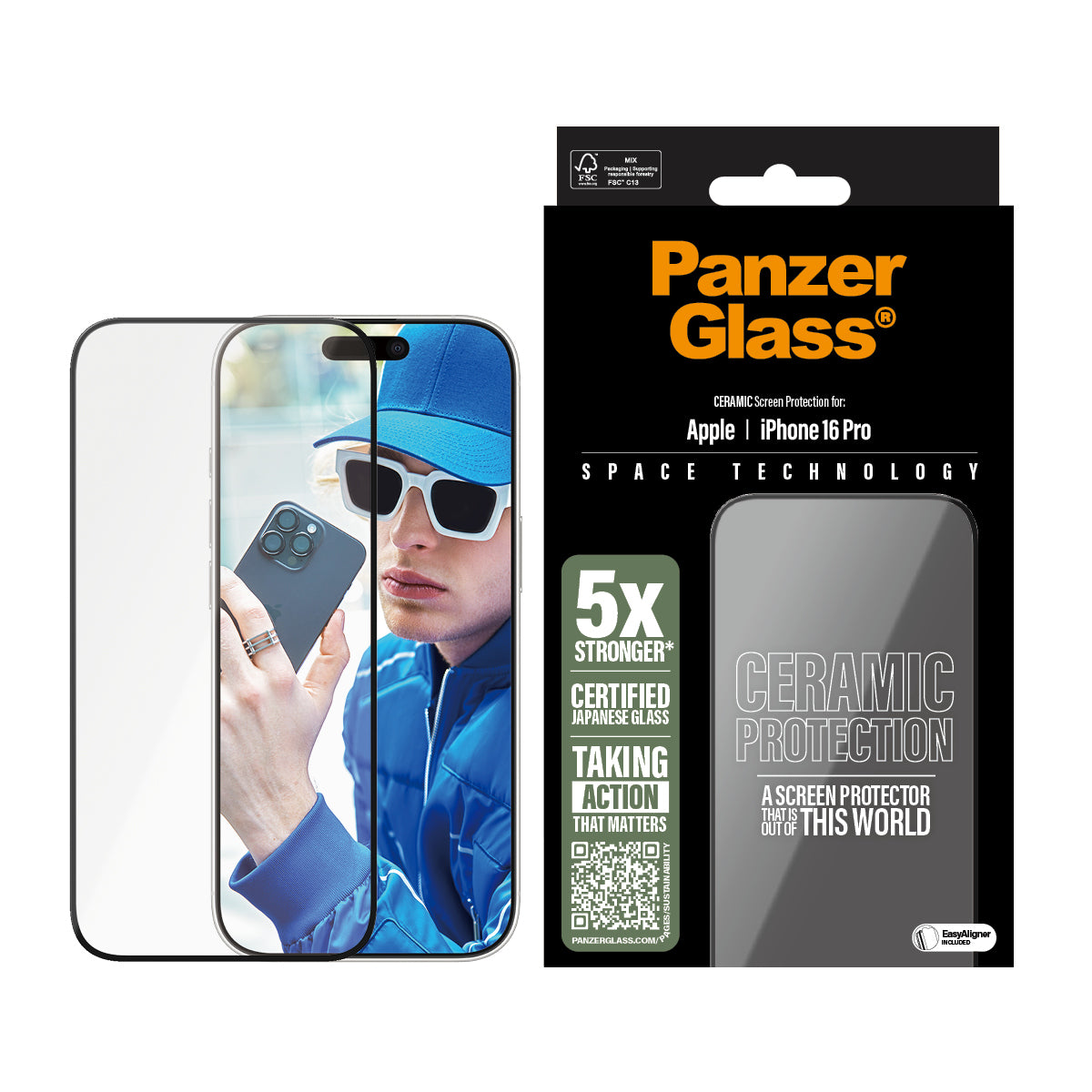 PanzerGlass ® Ceramic Screen Protector iPhone 16 Pro