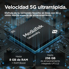 Motorola moto g55 5G 16,5 cm (6.49") SIM doble Android 14 USB Tipo C 8 GB 256 GB 5000 mAh Gris (9)
