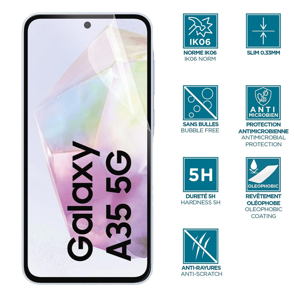 Mobilis Irrompible y Antigolpes IK06 Protector de pantalla transparente Samsung