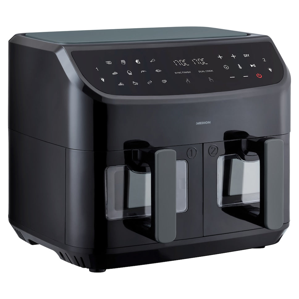 MEDION LIFE P20 Doble 8,7 L 2600 W Freidora de aire caliente Negro (5)