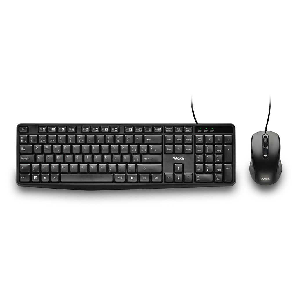 NGS COCOA KIT V2 teclado Ratón incluido Universal USB QWERTY Español Negro (2)