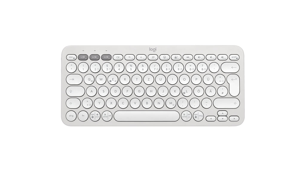 Logitech Pebble Keys 2 K380s teclado Universal Bluetooth QWERTZ Alemán Blanco