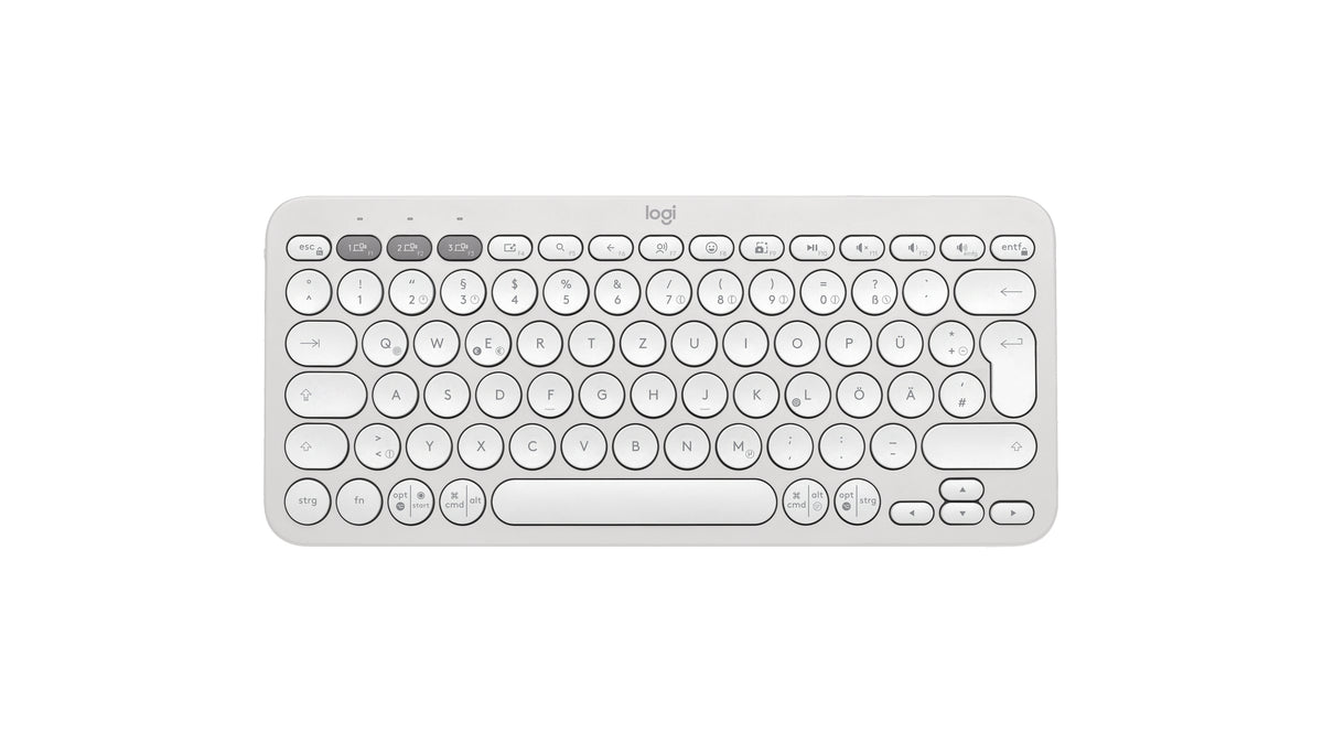 Logitech Pebble Keys 2 K380s teclado Universal Bluetooth QWERTZ Alemán Blanco