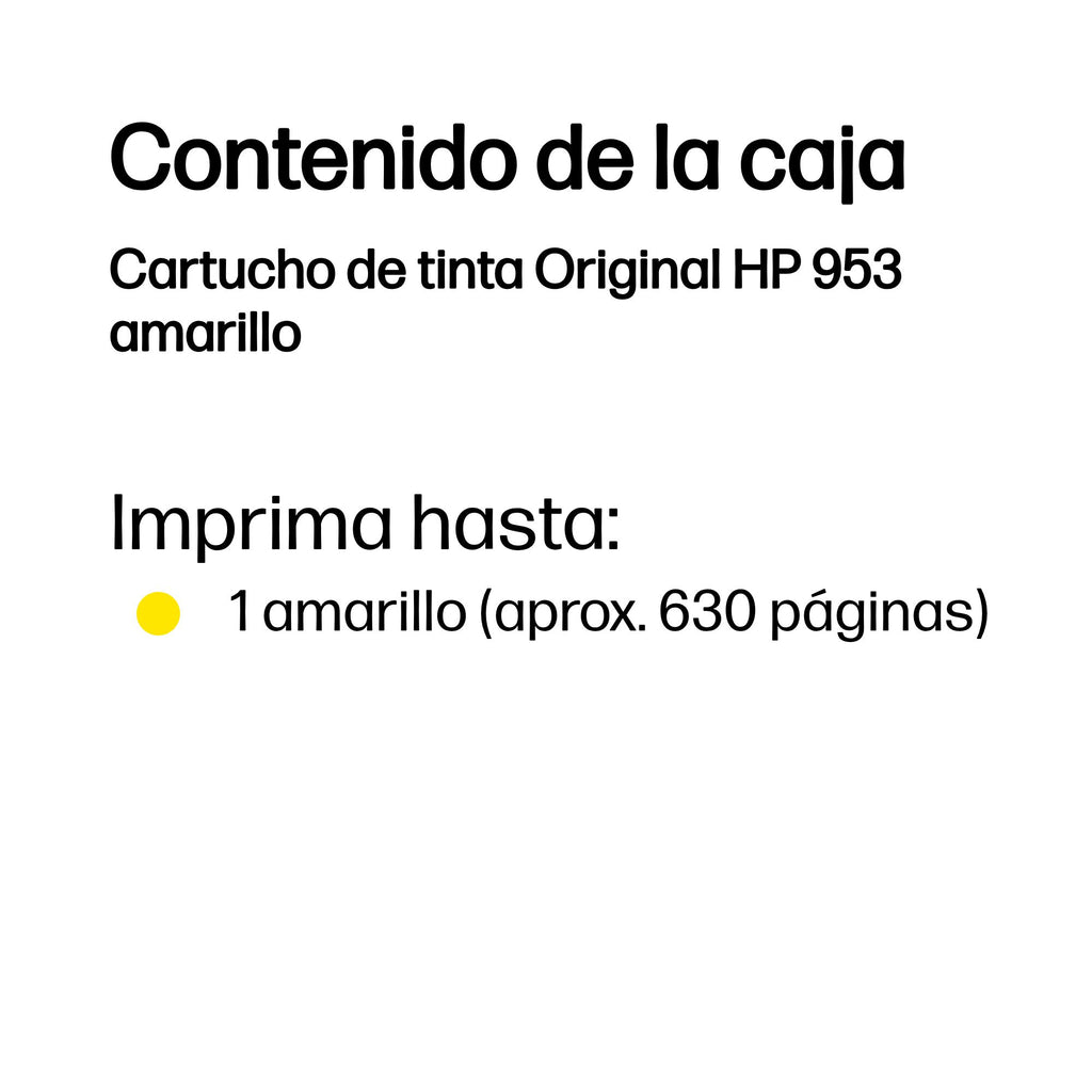 HP 953 Yellow Original Ink Cartridge cartucho de tinta 1 pieza(s) Estándar (4)